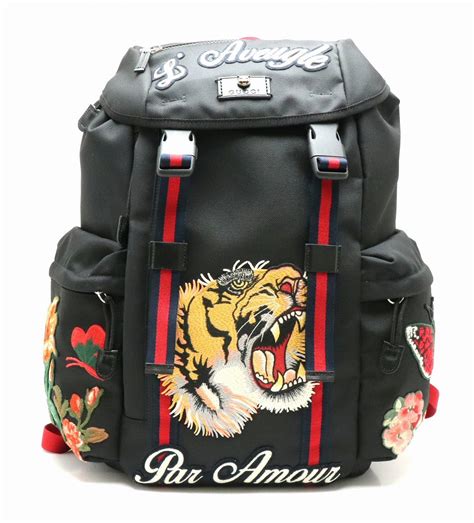 tiger gucci backpack|gucci tiger print nylon backpack.